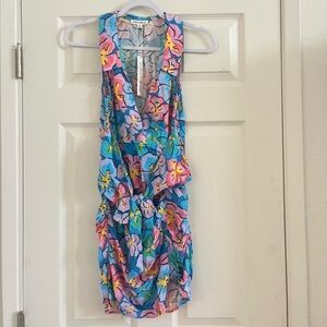 New with tag: For Love And Lemons Tropical Floral Wrap in Style Dress